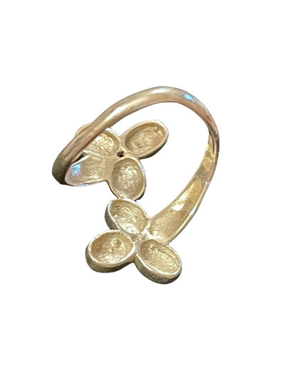 Sterling silver long flower 🌸 ring 925