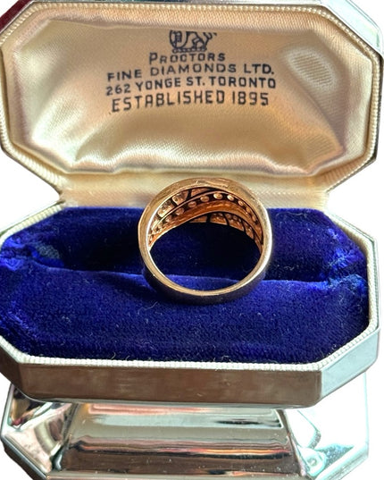 Lovely sterling silver rose gold plt 925 CN rhinestone Cz  ring