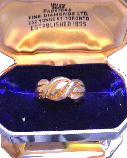 Vintage sterling silver 925  chunky ring knot band