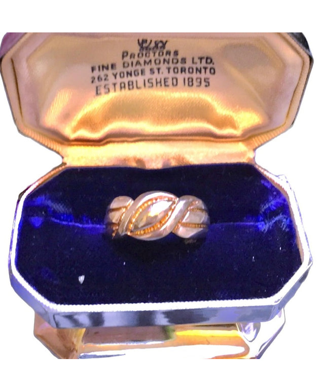 Vintage sterling silver 925  chunky ring knot band