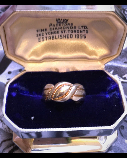Vintage sterling silver 925  chunky ring knot band