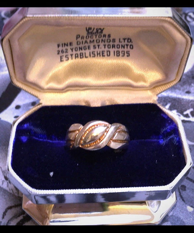 Vintage sterling silver 925  chunky ring knot band