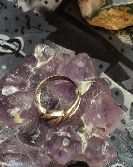 Vintage sterling silver 925  chunky ring knot band