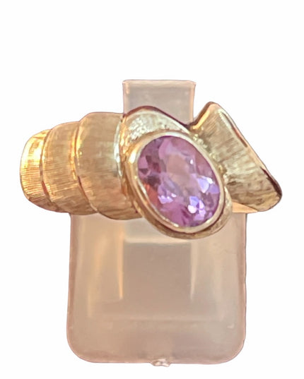 VTG sterling silver amethyst ornate ring