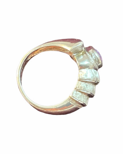 VTG sterling silver amethyst ornate ring