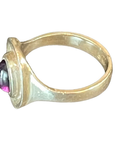 Sterling silver 925 Amethyst oval ring T oval top