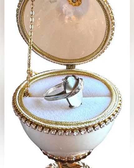 Vintage sterling  silver 925  MOP mother of pearl ornate