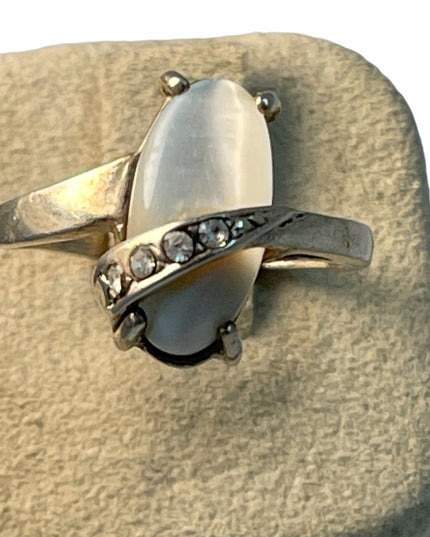 Vintage sterling  silver 925  MOP mother of pearl ornate