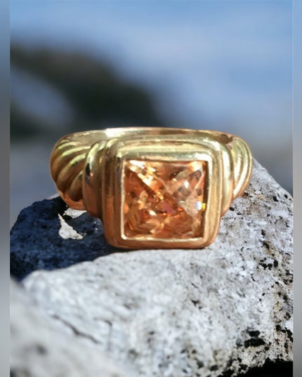 Sterling silver fancy stone  ring
