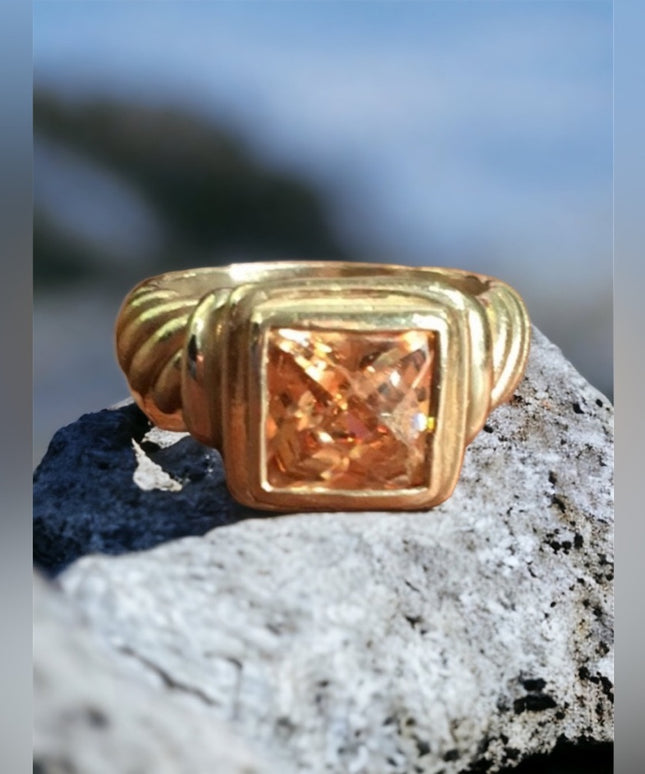 Sterling silver fancy stone  ring