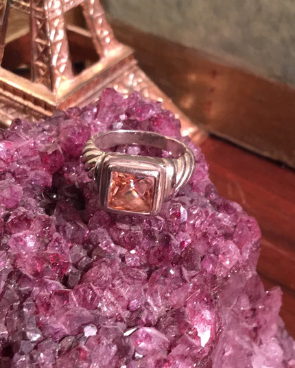 Sterling silver fancy stone  ring