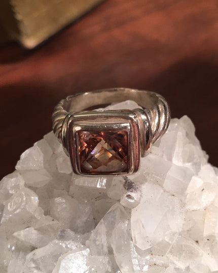 Sterling silver fancy stone  ring