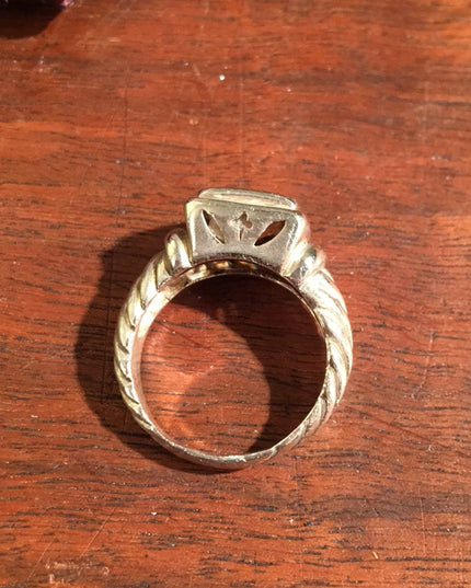 Sterling silver fancy stone  ring