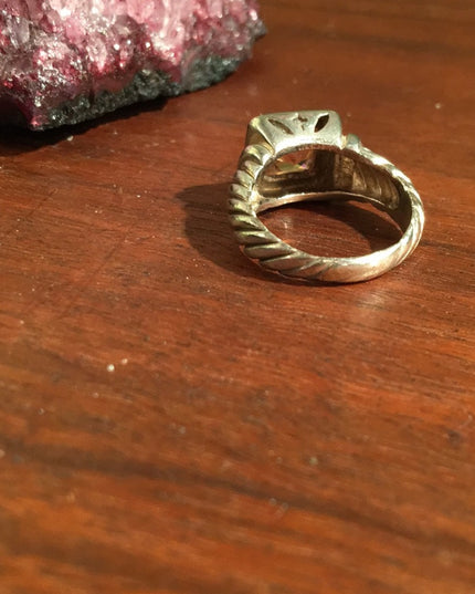 Sterling silver fancy stone  ring