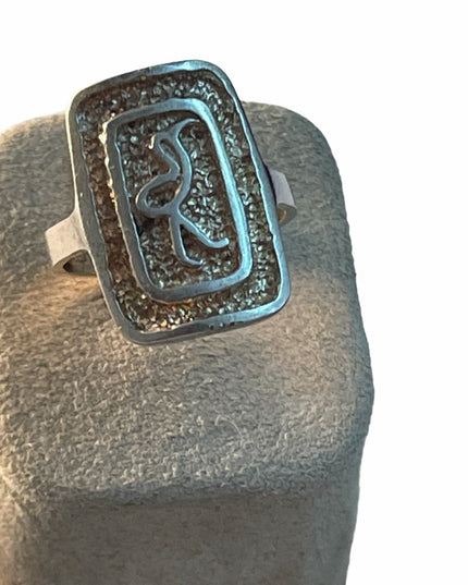 Vintage sterling silver 925 Egyptian  bird  Heiroglyphic symbol ring egypt