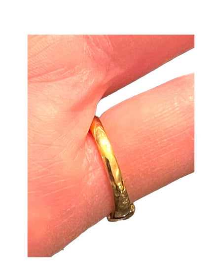Stunning gold plt Sterling silver 925 diamond illusion band ring X