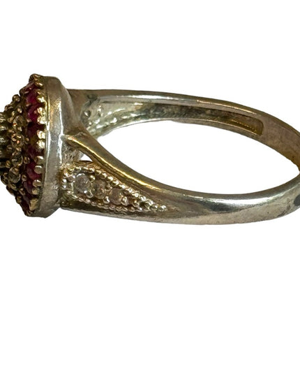Vintage sterling silver Rhinestone CZ Fancy ring