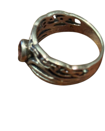 Sterling Silver 925 Purple  Amethyst Stone Celtic Women's Ring