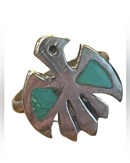 Vintage Sterling silver 925?  eagle turquoise artisan southwestern ring