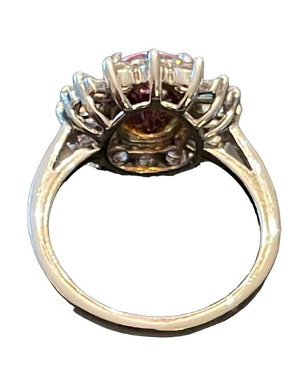 Sterling silver BBJ Fancy CZ Simulated topaz fabcy dinner ring