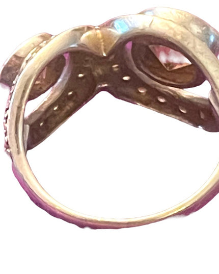 Looks sooo real lovely sterling silver 925 marcasite champagne CZ topaz ring
