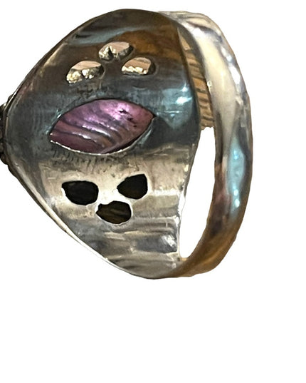 Vintage Sterling silver amethyst fancy ring 925