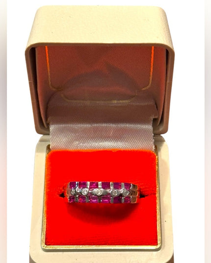 Sterling Silver 925 Pink Ruby Women's Ring