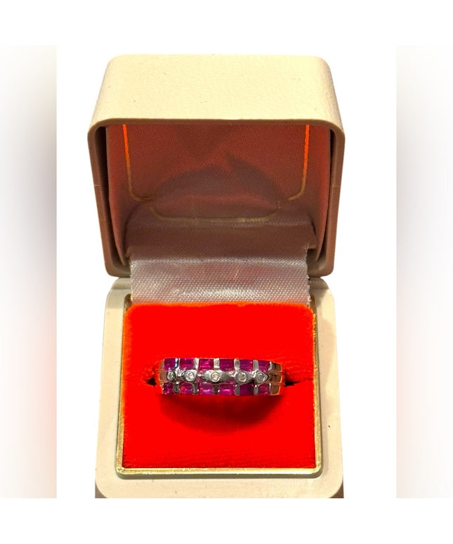 Sterling Silver 925 Pink Ruby Women's Ring