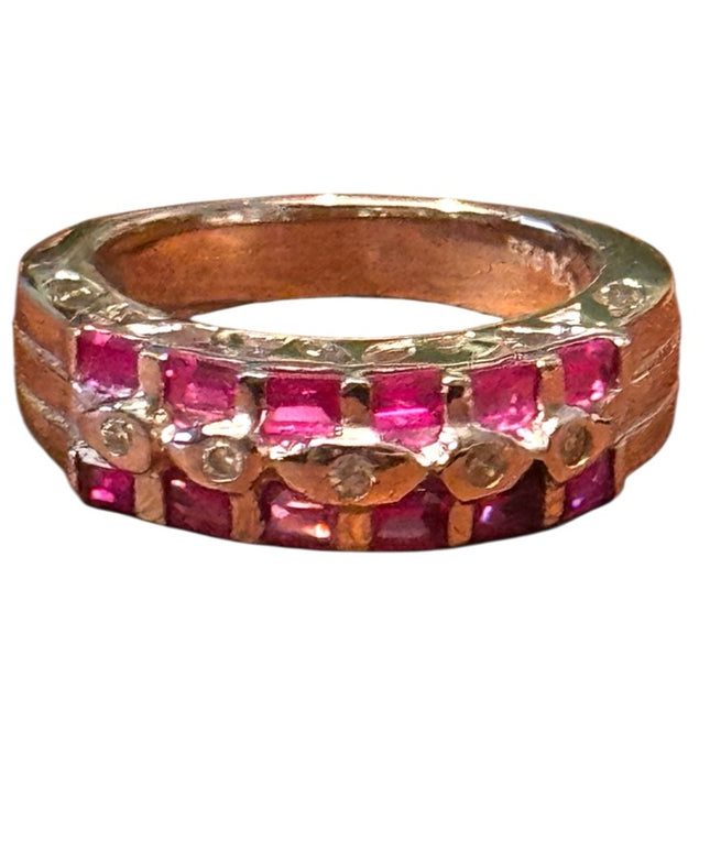 Sterling Silver 925 Pink Ruby Women's Ring