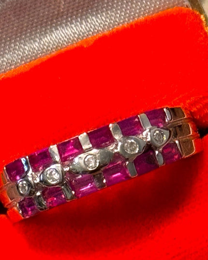 Sterling Silver 925 Pink Ruby Women's Ring