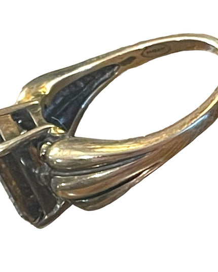Vintage steriing silver 925 Smokey quartz Fancy ring