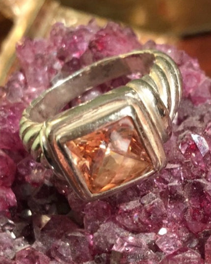Sterling silver fancy stone  ring