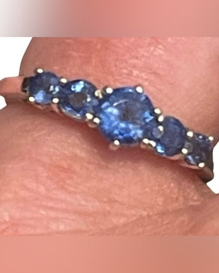 Sterling silver 925 Simulated sapphire Ring