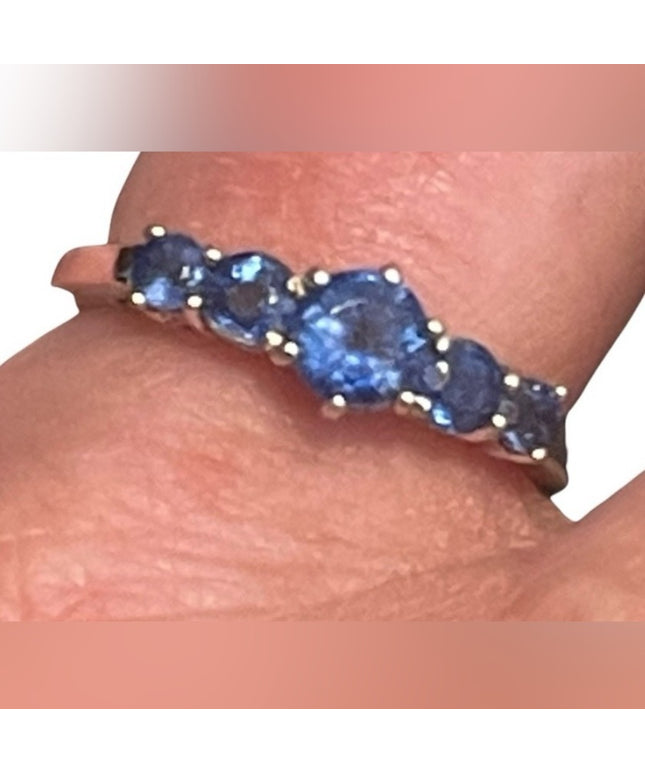 Sterling silver 925 Simulated sapphire Ring