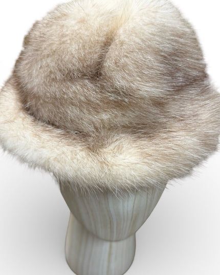 Elegant Cream Blonde Mink Fur Women's Hat