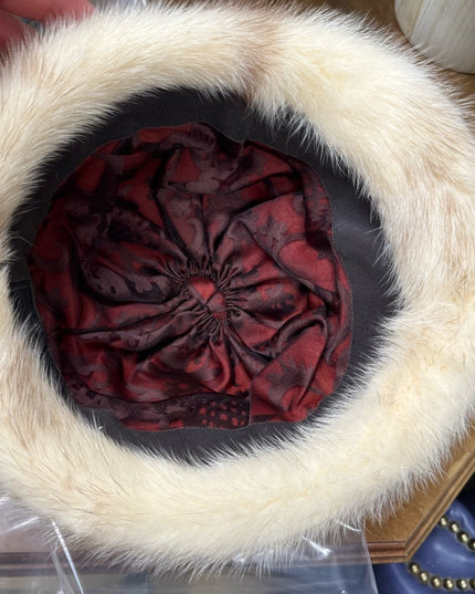 Elegant Cream Blonde Mink Fur Women's Hat