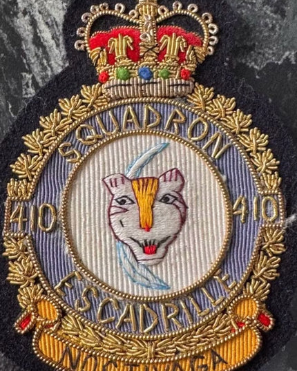Set of 4 Vintage Military Embroidered Squadron Patches - Hunter Skeena 410