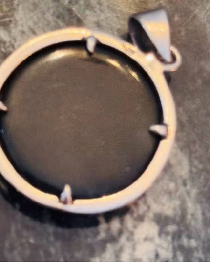 Modern Sterling Silver 925 Victorian-Style Portrait Miniature Pendant Cameo