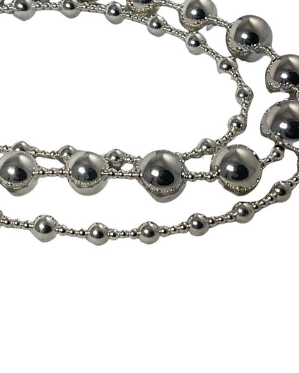 Chunky Large sterling silver 925 bead necklace 30”