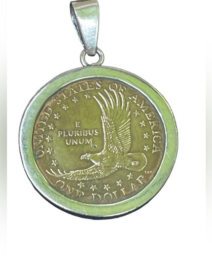 2000 Series P Sacajawea Native Americans Coin USA PENDANT sterling silver