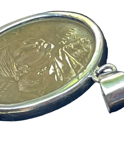 2000 Series P Sacajawea Native Americans Coin USA PENDANT sterling silver