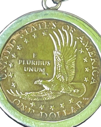 2000 Series P Sacajawea Native Americans Coin USA PENDANT sterling silver