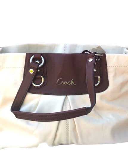 NWT Coach Leather F15513 Cream shoulder hobo bag purse