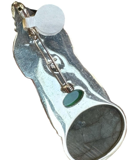 Sajen sterling silver 925 labradorite peridot amethyst GODDESS pendant brooch