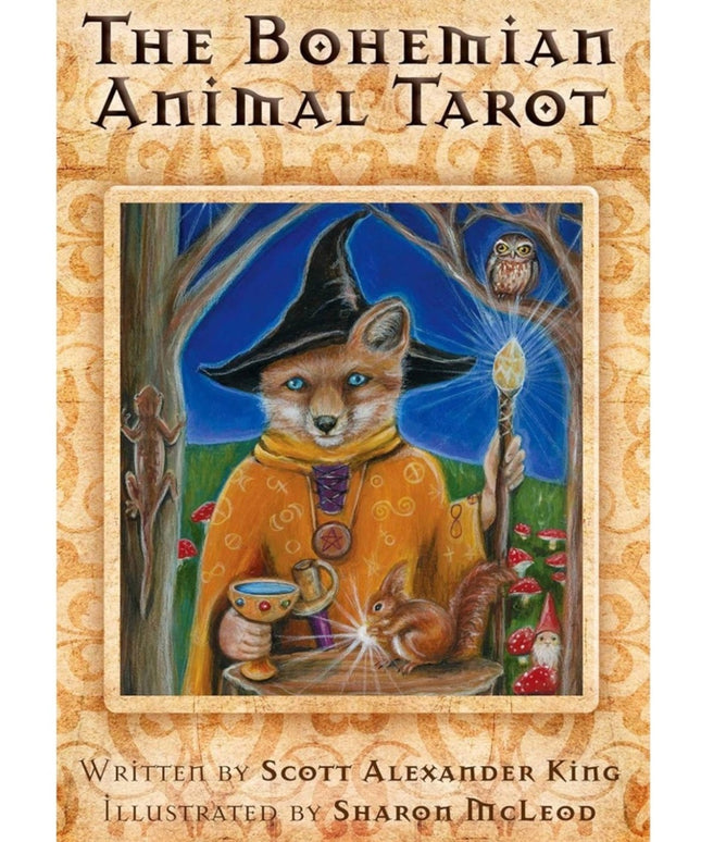 Bohemian Animal Tarot Deck - Orange & Blue Artwork NEW IN BOX UNOPENED