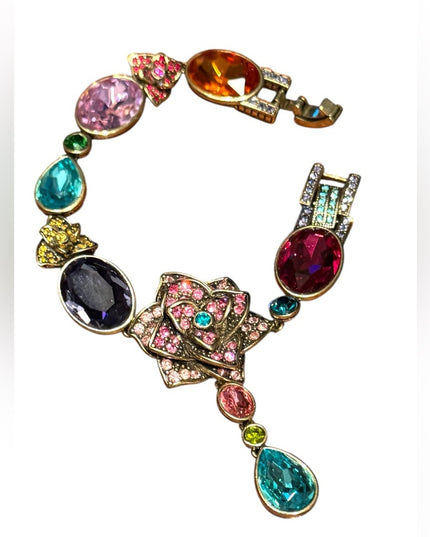 Multicolor Heidi Daus Simulated Gemstone Bracelet Floral Bracelet NIB