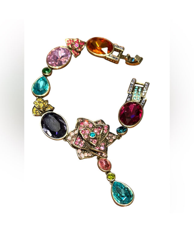 Multicolor Heidi Daus Simulated Gemstone Bracelet Floral Bracelet NIB