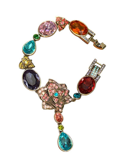 Multicolor Heidi Daus Simulated Gemstone Bracelet Floral Bracelet NIB