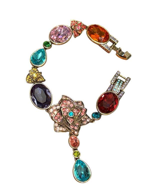 Multicolor Heidi Daus Simulated Gemstone Bracelet Floral Bracelet NIB
