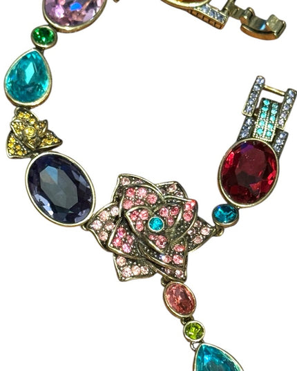 Multicolor Heidi Daus Simulated Gemstone Bracelet Floral Bracelet NIB